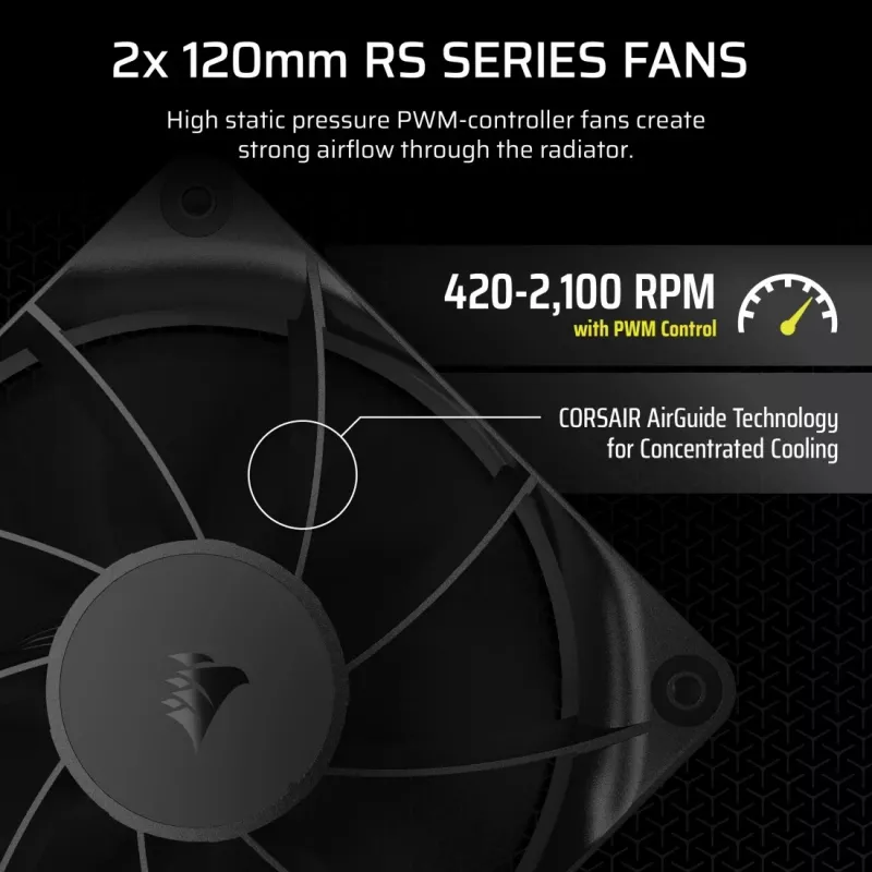 Corsair NAUTILUS 240 RS mātesplates universāls šķidruma dzesētājs, melns