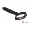 DeLOCK nēsāšanas siksna ar āķa-cilpas aizdari, G 560 x P 50 mm, melna, 2 gab.