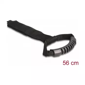 DeLOCK nēsāšanas siksna ar āķa-cilpas aizdari, G 560 x P 50 mm, melna, 2 gab.