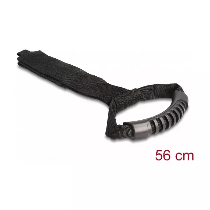 DeLOCK nēsāšanas siksna ar āķa-cilpas aizdari, G 560 x P 50 mm, melna, 2 gab.