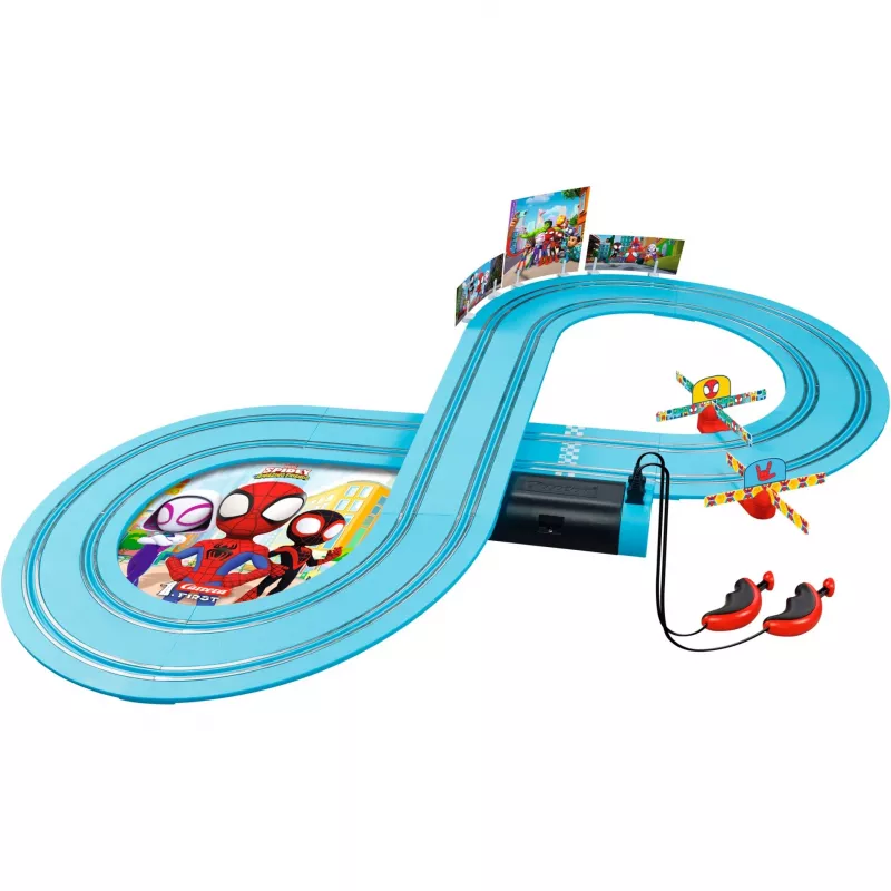 Slot car komplekts CARRERA FIRST Spidey 20063049 — bērnu iesācēju sacīkšu trase