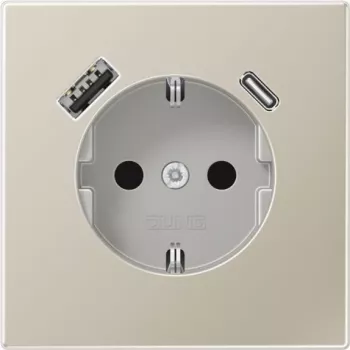Jung ES1520-15CA SCHUKO kontaktligzda ar USB Type AC (ES1520-15CA)
