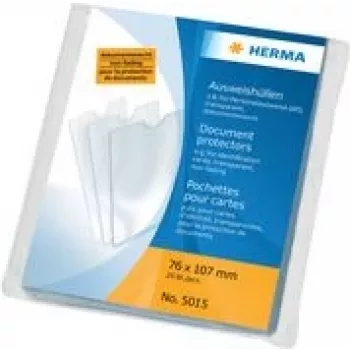 Dokumentu piedurkne Herma 1332 caurspīdīga, izmērs 11,0 x 15,5 cm, dzidrs aizsargapvalks