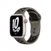 Siksniņa Apple viedpulkstenim, 41 mm, olīvpelēka/melna Nike Sport siksniņa, fluorelastomērs, plaukstas locītavai 130–200 mm