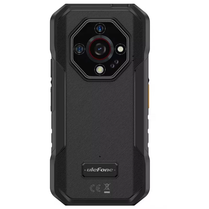 Viedtālrunis UleFone Armor X32 — 5,65 collas (14,3 cm), Android 14, 6 GB RAM, 128 GB, 48 MP trīskāršā kamera, 5500 mAh, IP68/IP69K, Dual SIM, melns