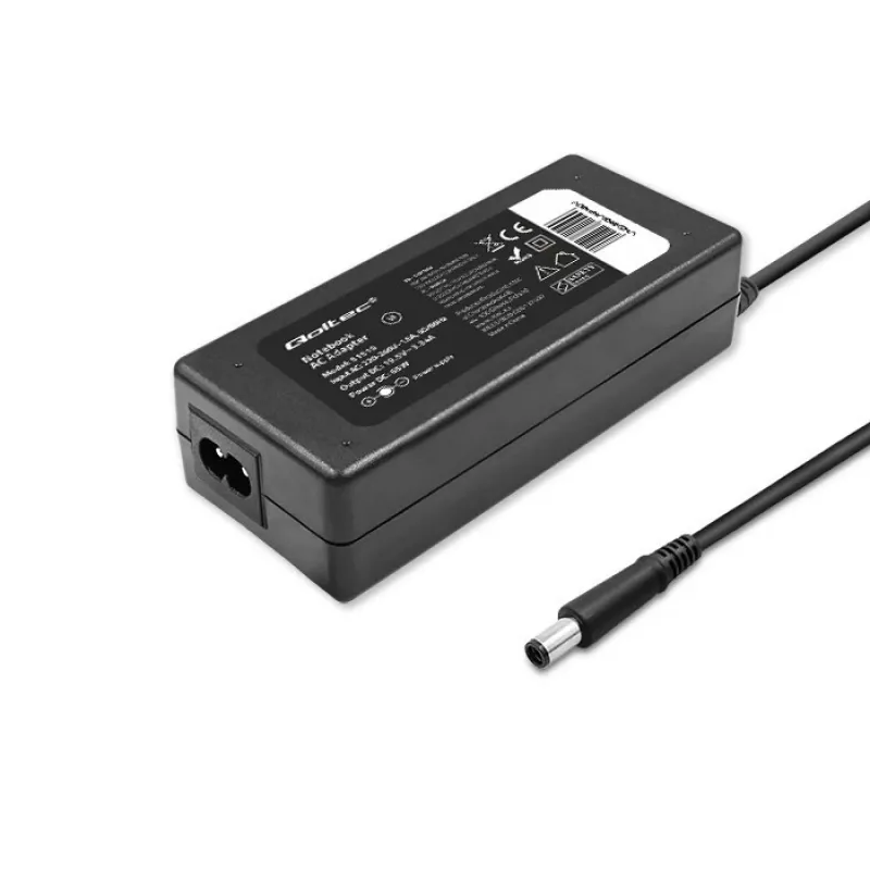 Qoltec 51519 (7.4x5.0mm + tapa) 65W 3.34A 19.5V maiņstrāvas lādētājs Dell piezīmjdatoriem