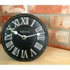 NeXtime klok 5187zw London Table, Ø16 cm, Wall, Melns/ Balts