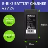 Qoltec 50761 Lādētājs e-velosipēdu akumulatoriem 36V | 42V | 2A | 5.5*2.5
