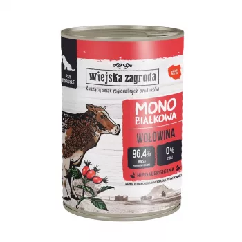 Slapjā suņu barība wiejskazagroda Monoprotein Line Turcija ar jēru 800 g, mitrums 76,9%, olbaltumvielas 11,2%