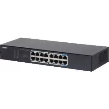 Dahua Technology S3016-16GT tīkla komutators Neapstrādājams L2 Gigabit Ethernet (10/100/1000) Darbvirsmas/sienas stiprinājums Melns