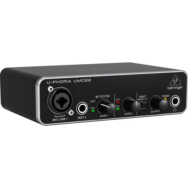Behringer UMC22 papildu mūzikas aprīkojums Koncertu/Studijas priekšpastiprinātājs