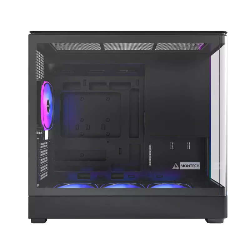 Datora korpuss Montech KING 15 PRO Melns — micro ATX / Mini-ITX midi tornis