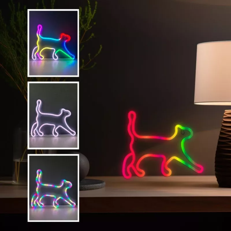 LED neona gaisma MANTA SNL60RGB RGB krāsu mainoša sloksne, elastīga dekoratīvā apgaismojuma