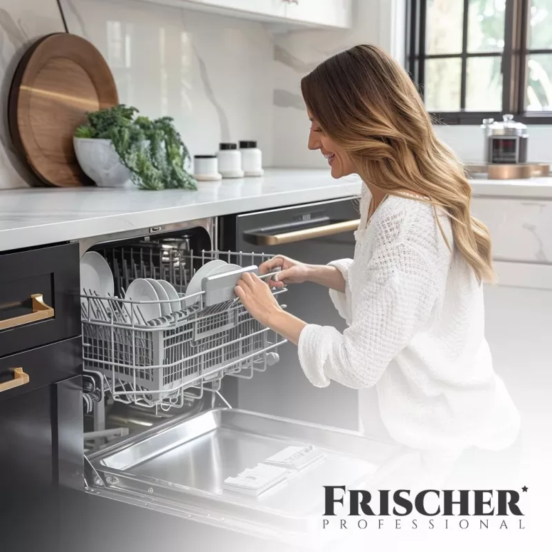 Trauku mazgājamās mašīnas sāls FRISCHER FR00101_1200, 1,2 kg, ūdens mīkstināšanas sāls plastmasas burkā