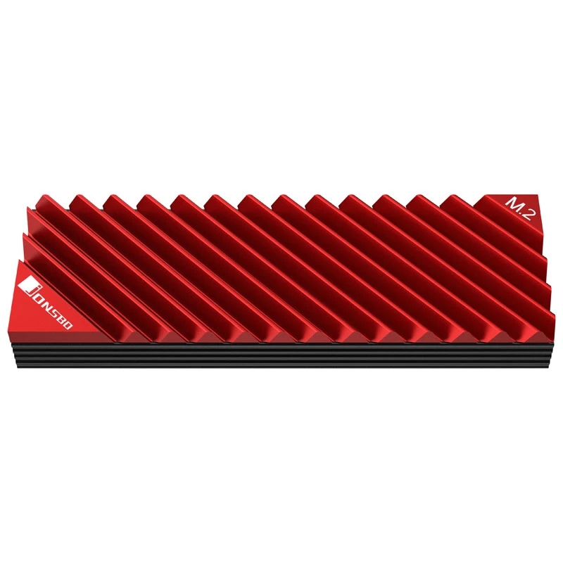 Dzesētājs/Radiators Jonsbo M.2-3 RED Melns Sarkans 24.4mm 73mm 9.6mm