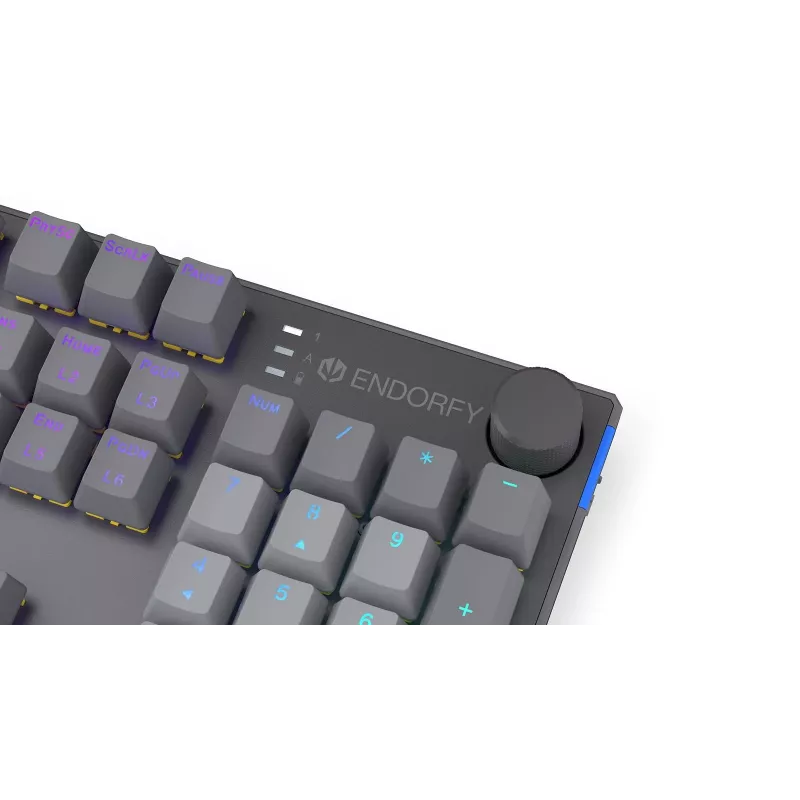 Bezvadu tastatūra ENDORFY Thock V2 — ergonomisks izkārtojums, RGB apgaismojums, bezvadu savienojums
