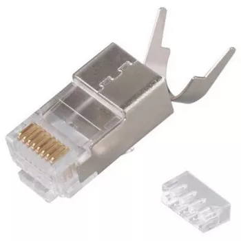 Ekranēts RJ45 spraudnis EQUIP Cat 8.1, vīrišķais, sudraba, 50 gab., 11.7×22.5 mm, 3.7 g