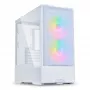 MidiTower datora korpuss Lian Li LANCOOL 207 — balts, caurspīdīgs panelis, atbalsta ATX/MicroATX/MiniITX, bez barošanas bloka