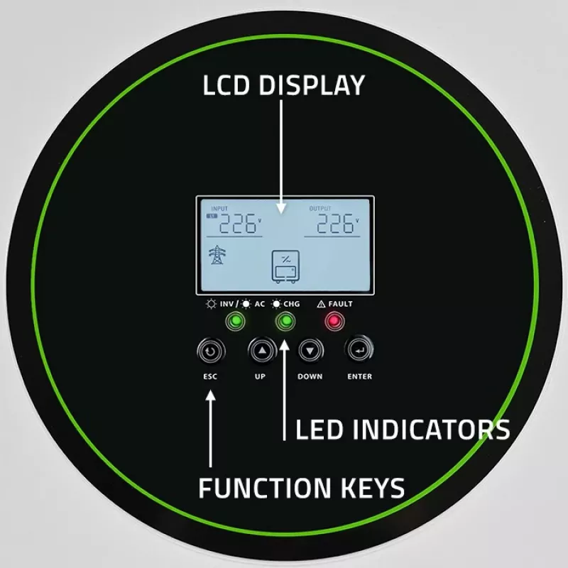 Qoltec hibrīda saules invertors Off-Grid 11000W