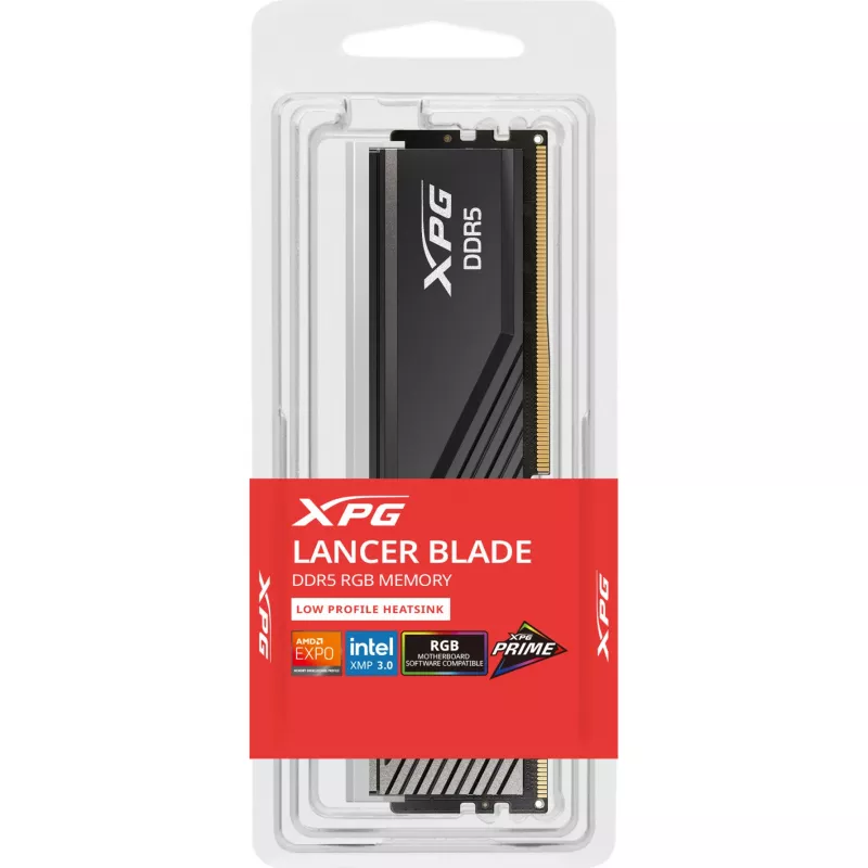 DIMM 16 GB DDR5-6000, atmiņa melna, AX5U6000C3616G-SLABRBK, XPG Lancer Blade RGB, INTEL XMP, AMD EXPO