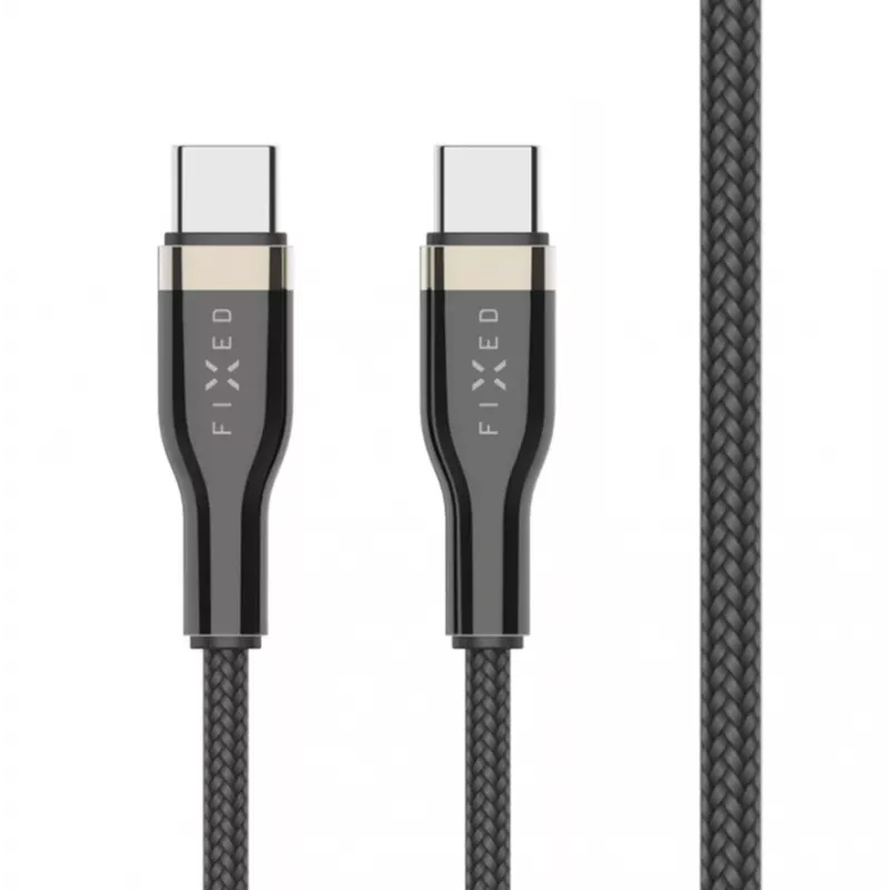 USB-C uz USB-C kabelis FIXED FIXDB-CC2-BK — 2 m, 100 W, fiksēts, nenoņemams