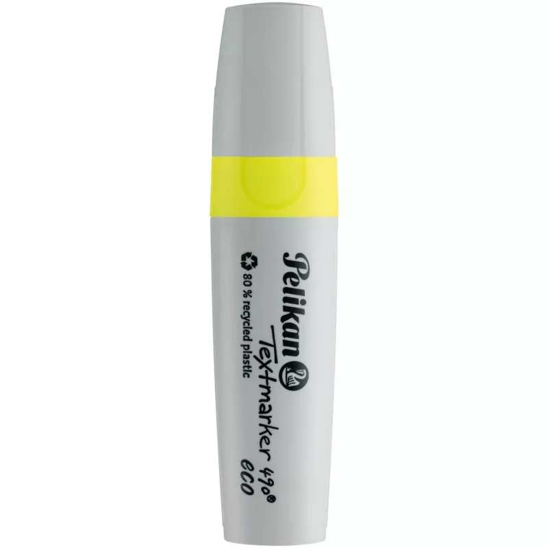 Pelikan Textmarker 490 eko marķieris ar kaltveida galu Dzeltens