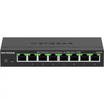 NETGEAR MS308E Nepārvaldīts 2.5G Ethernet (100/1000/2500) Melns
