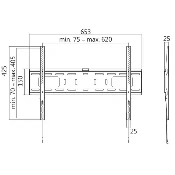 TV stiprinājums LogiLink BP0017 177,8 cm (70 collas) melns