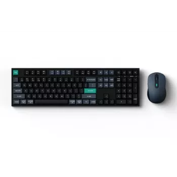 Tastatūra Keychron B36 + BM25 pilna izmēra 100% QWERTY angļu, USB + RF bezvadu + Bluetooth, šķērveida slēdži, melna, pele iekļauta