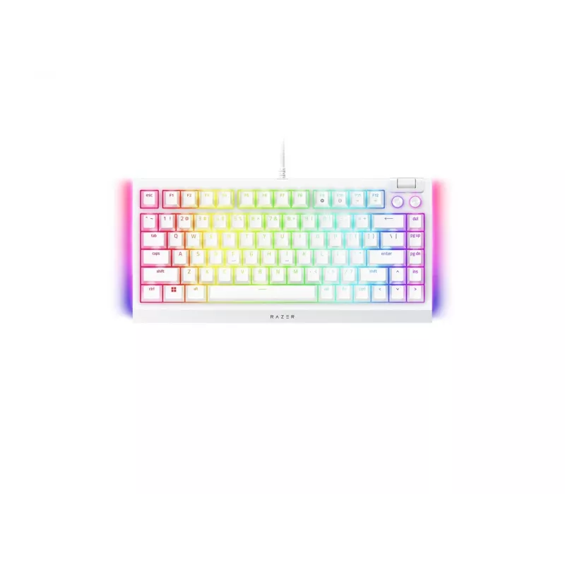 Mehāniskā spēļu tastatūra Razer MelnsWidow V4 75% USB QWERTY US English balta