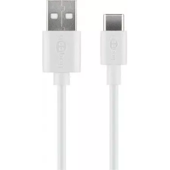 Wentronic 59126 0,5m USB A USB C vīr.-vīr. balts USB kabelis (59126)
