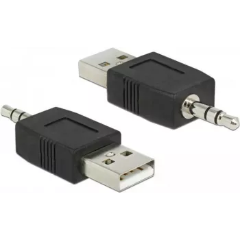 Kabeļa dzimuma mainītājs DeLOCK 66069 USB A 3.5 melns