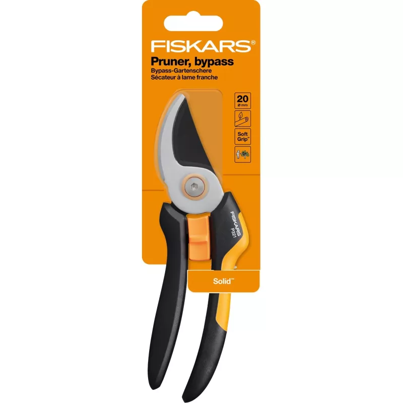 Fiskars Solid M P321 dārza šķēres Bypass Melns, oranža