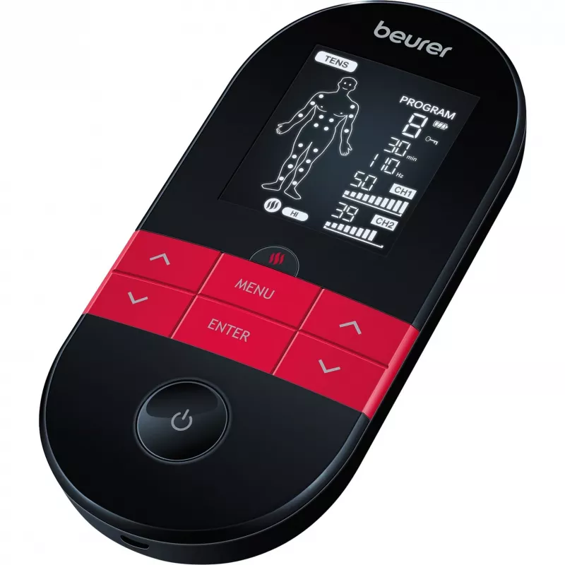 Beurer EM 59 Heat TENS/EMS elektrostimulators - 64 programmas, uzlādējams akumulators