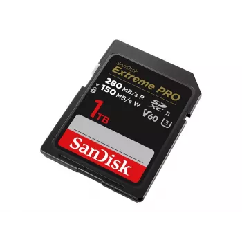 SanDisk Extreme Pro - Zibatmiņas karte - 1TB - Video klase V60 / UHS-II U3 / Class10 - SDXC UHS-II (SDSDXEP-1T00-GN4IN)