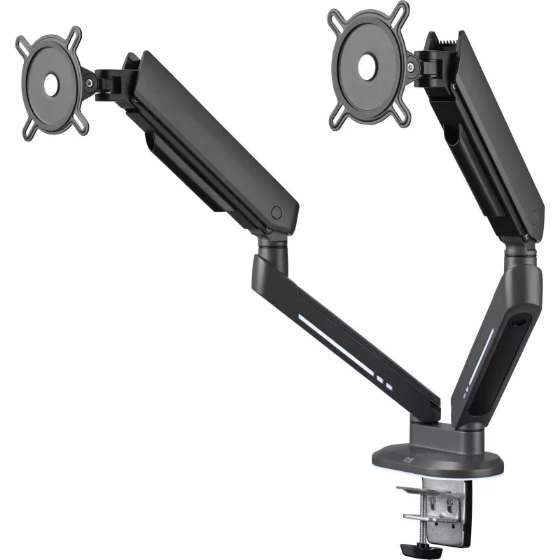 Universal Gaming Dual Monitor Arm (DM8210), Monitor Mount pelēka, RGB