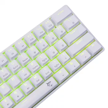 Vadu mehāniskā tastatūra White Shark Shinobi-2 (GK-004221) — zilie slēdži, balta, ASV izkārtojums