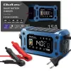 Viedais 12V 15A lādētājs QOLTEC ar mikroprocesoru un LCD — AGM, GEL, SLA, EFB, LiFePO4 akumulatoriem