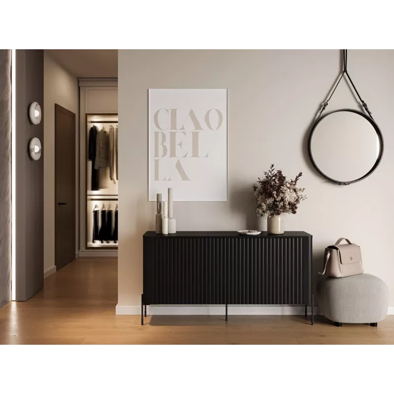 Cama VERA kumode 150x40x80 melns matēts