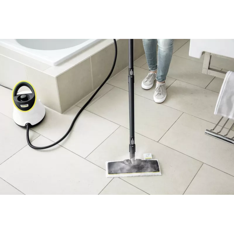 Cilindrisks tvaika tīrītājs Kärcher SC 2 Deluxe 1500 W, 1 L, 3,2 bāri, regulējams tvaiks, 2,2 m šļūtene