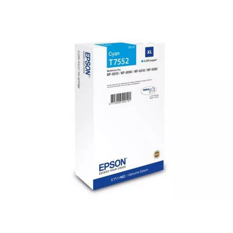 Tintes kasetne Epson C13T75524N (Oriģināla, XL augstas ietilpības) Ciāna WF-8XXX sērijai