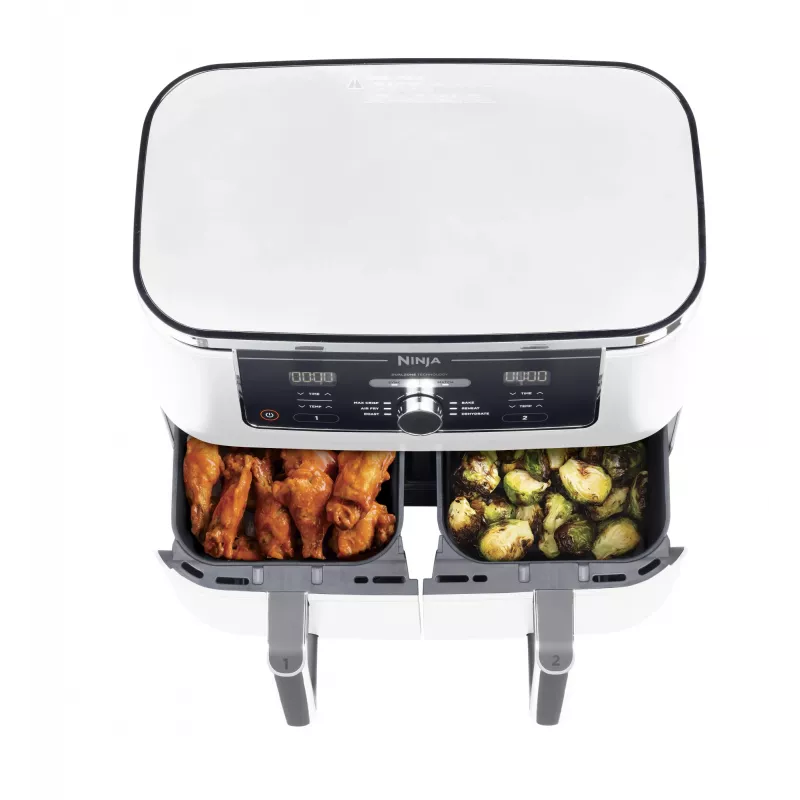 Karstā gaisa fritieris Ninja AF400EU Double 9,5 L 2470 W Balts, rotējoša un skārienvadība