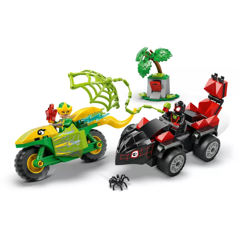 LEGO MARVEL 11198 Spin un Electro Dinozauru transportlīdzekļu vajāšana