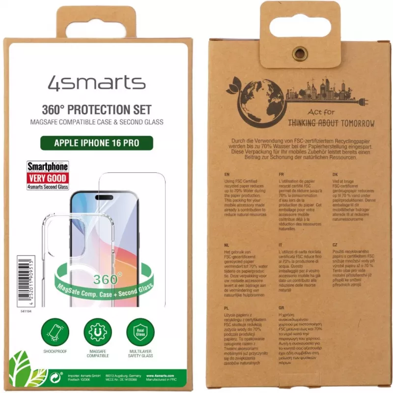 Cover 4smarts iPhone 16 Pro 16 cm (6,3 collas) Caurspīdīgs