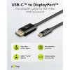 Goobay USB-C–DisplayPort kabelis - Zelta pārklājuma savienotāji, Ultra HD izšķirtspēja līdz 4K @ 60 Hz, C tipa Thunderbolt 3/4–DP adapteris, saderīgs ar