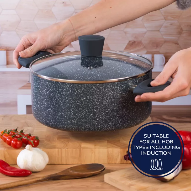 Pannu komplekts Russell Hobbs RH02818EU7, 5 gab. akmens tipa virtuves piederumu komplekts