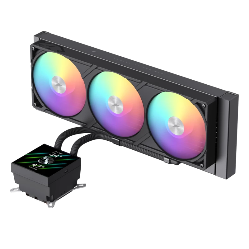 Gamemax CPU šķidruma dzesētājs | GLACIER 360 LCD BK | Intel, AMD