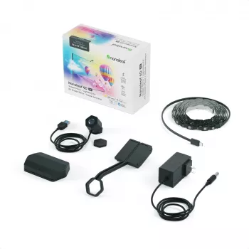 Nanoleaf 4D V2 TV ekrāna spoguļošanas + gaismas lentu komplekts (TV un monitoriem līdz 65 collām) | 24 W | Daudzkrāsains RGB