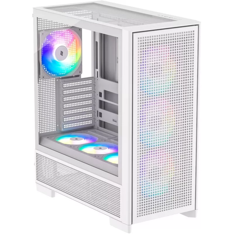 PC korpuss Silentware Air 2000 A-RGB balta — mid-tower ar A‑RGB apgaismojumu (AIR2000balta)
