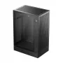 DeepCool CH170 PLUS Tower Melns — micro-ATX/mini-ITX korpusa korpuss, rūdīta stikla logs, USB-C, augšējais barošanas bloka novietojums